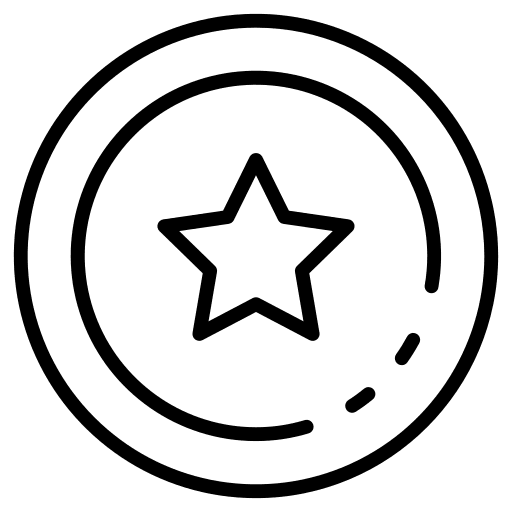 Favorite circular favorite rate icon