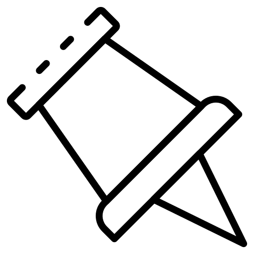Pin tools thumbtack mark icon