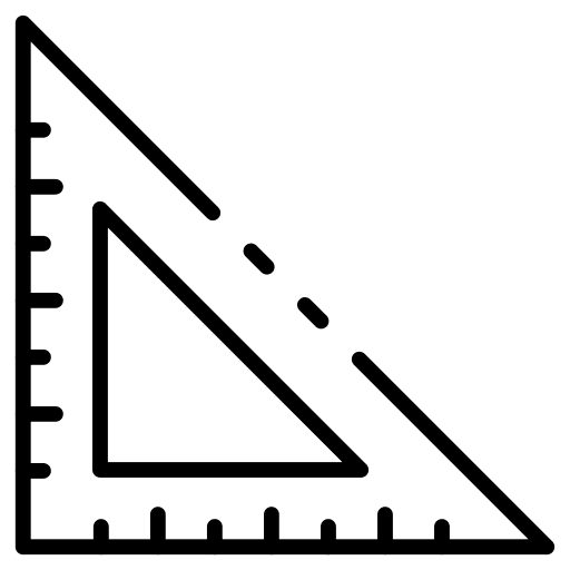 Geometry design ruler measure icon