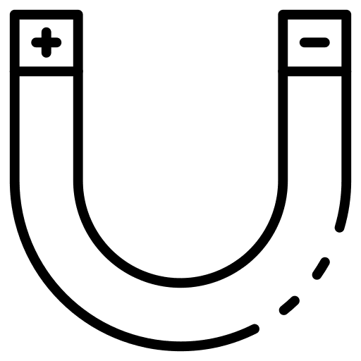 Magnet physics magnet attraction icon