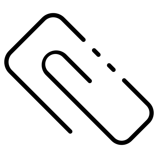 Paper clip school attach paper clip icon