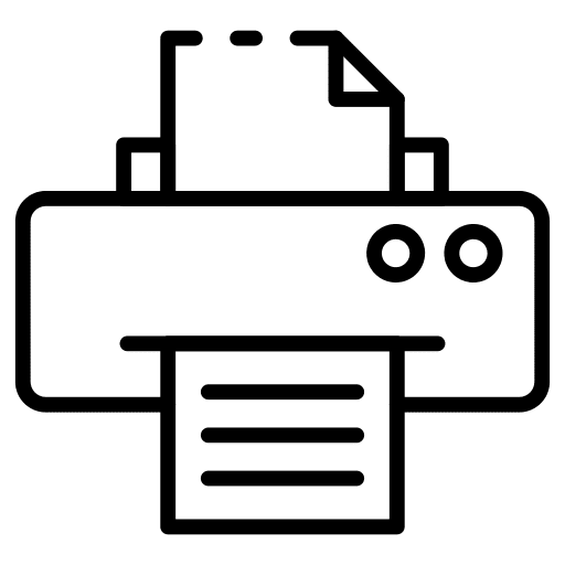 Printer paper file printer icon