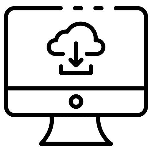 Monitor screen monitor screen computer cloud icon