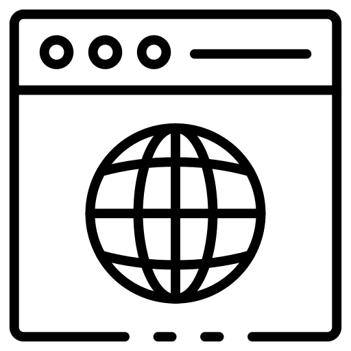 Web browser world grid portal web browser icon