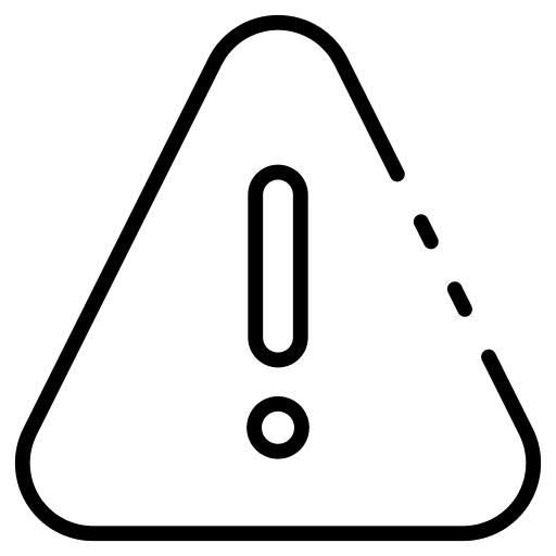 Alert warning triangle be careful icon