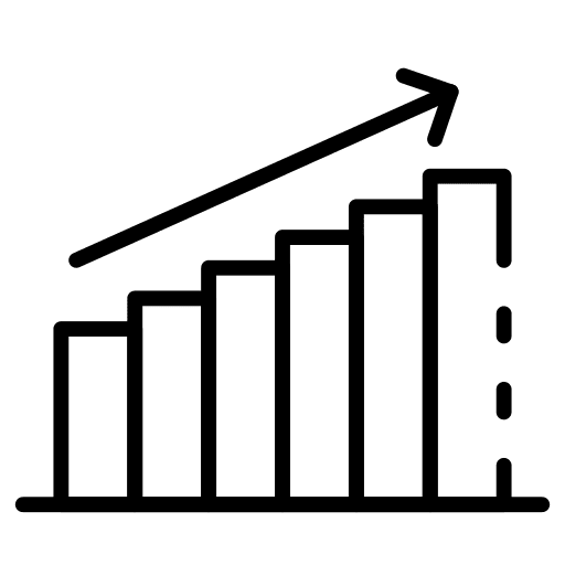 Bar graph business increasing bar graph icon