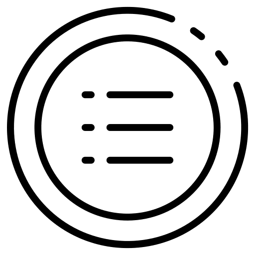 List text format circle list icon