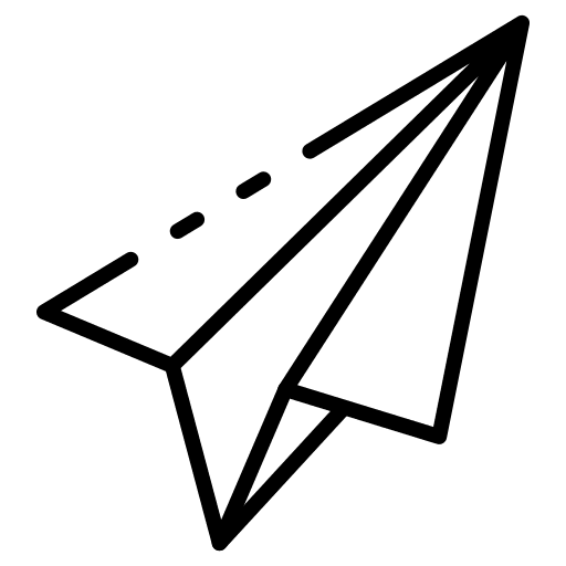 Paper airplane direct paper plane airplane icon