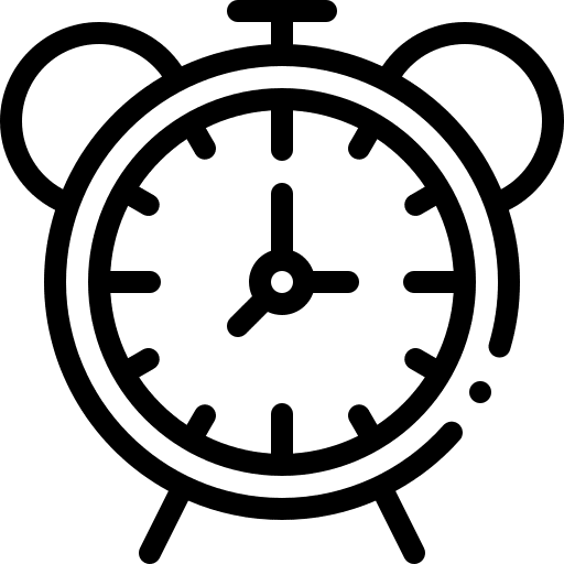 Alarm clock alarm clock time and date timer icon