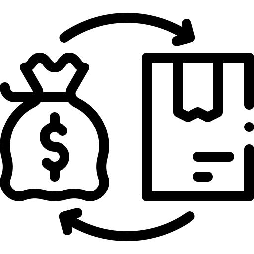 Trading money cardboard trade icon