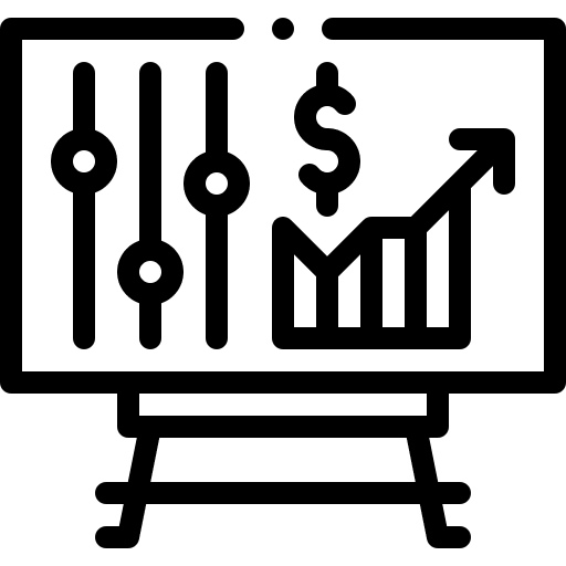 Trading stock business and finance market icon