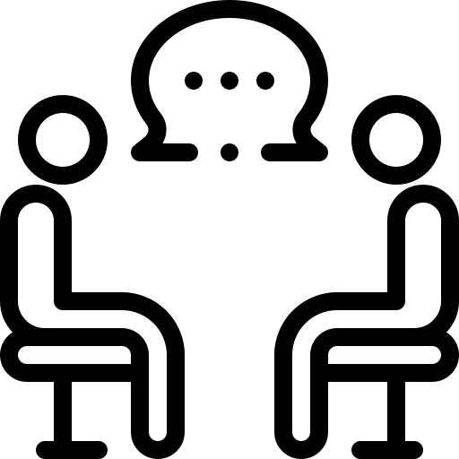 Trading talking one on one humanpictos icon