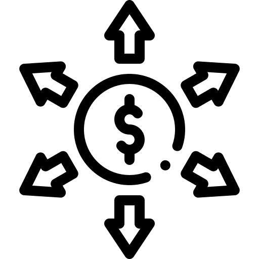 Transfer business currency coin icon