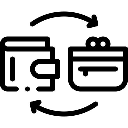 Wallet cash card money icon