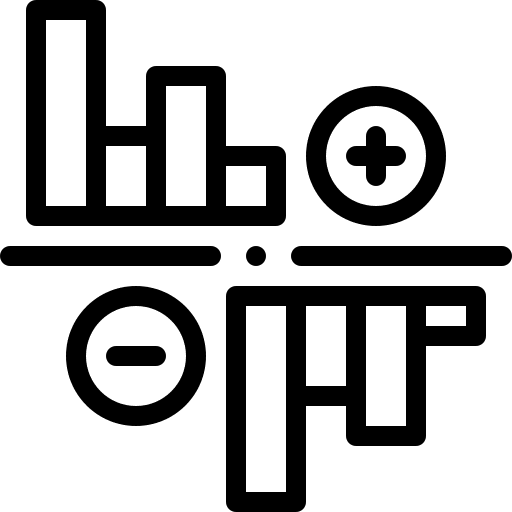 Bar chart bar graph market fluctuation diagram icon