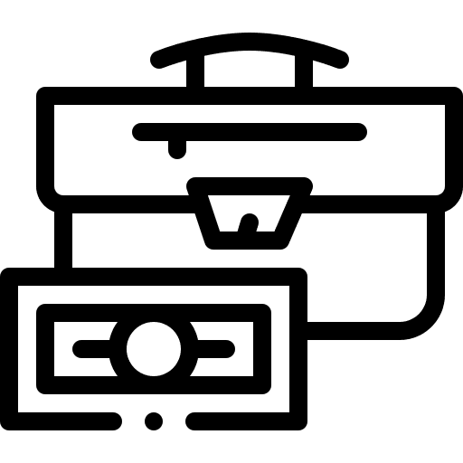 Dollars business briefcase dollars icon