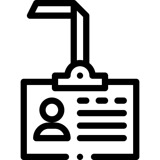 Id card identity pass id card icon