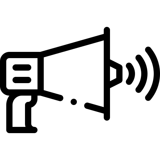 Loudspeaker loudspeaker communications promotion icon