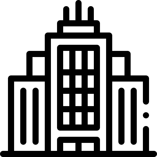 Office building town urban office block icon