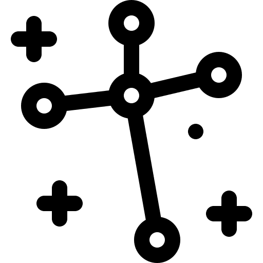 Crux astronomy star constellation icon