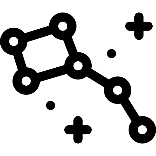 Little bear ursa minor universe constellation icon
