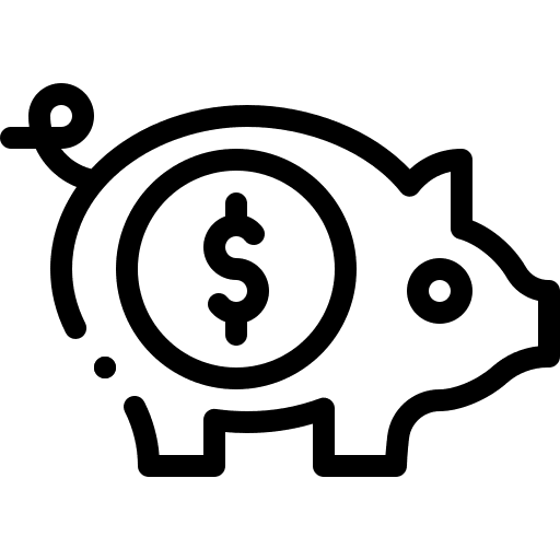 Piggy bank save savings money icon