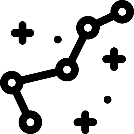 Cassiopeia miscellaneous science constellation icon