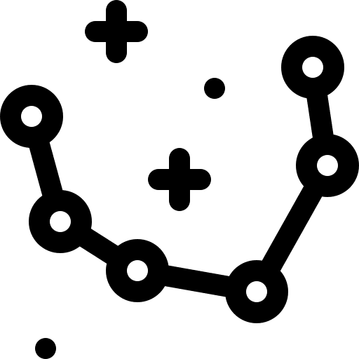 Corona australis constellation universe star icon