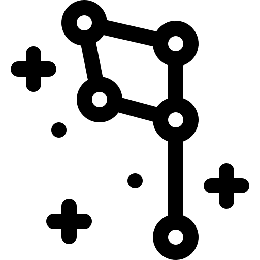 Delphinus star science constellation icon