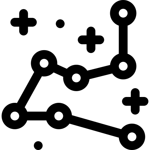 Hydrus constellation star universe icon