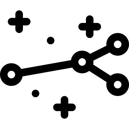 Arrow constellation science arrow icon