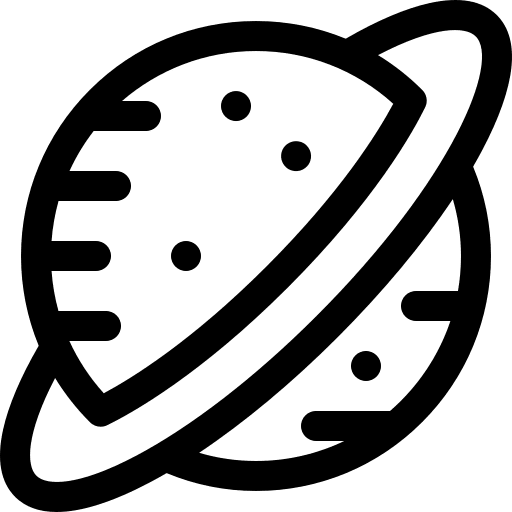 Saturn planet astronomy space icon