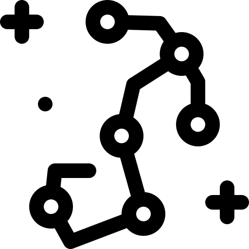 Scorpio star sky zodiac icon