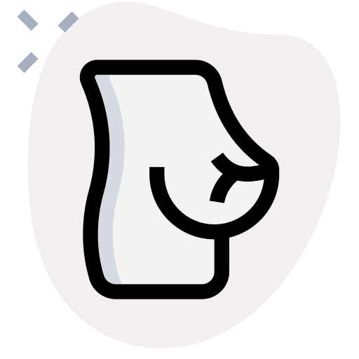 Breast bust breast human body icon