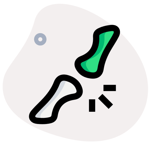 Broken bone fracture healthcare and medical pain icon