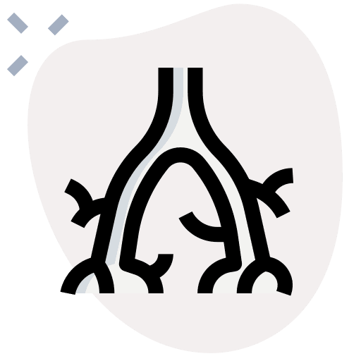 Bronchus anatomy bronchus healthcare and medical icon