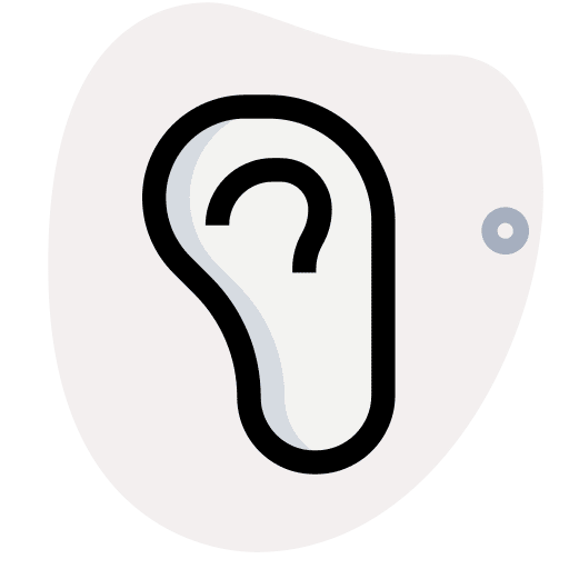 Ear deaf listening healthcare and medical icon