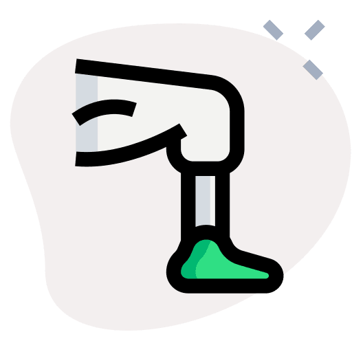 Leg leg prothesis implant icon