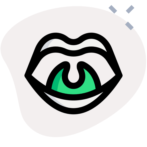 Tonsils body parts tongue tonsils tester icon