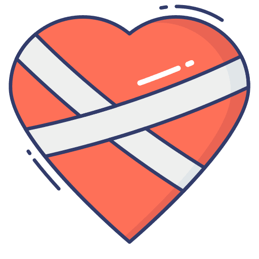 Heart wound like broke icon