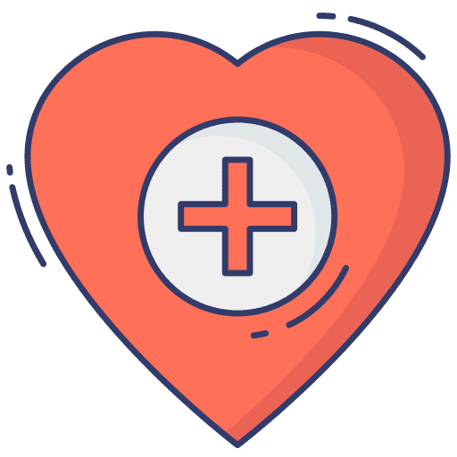 Heart hospital healthcare and medical heart icon