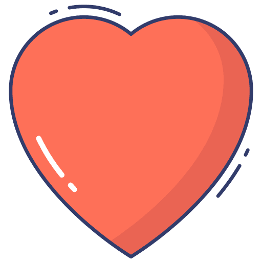 Heart love and romance love shape icon
