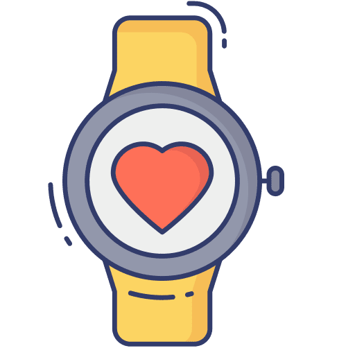 Watch love and romance time and date clock icon
