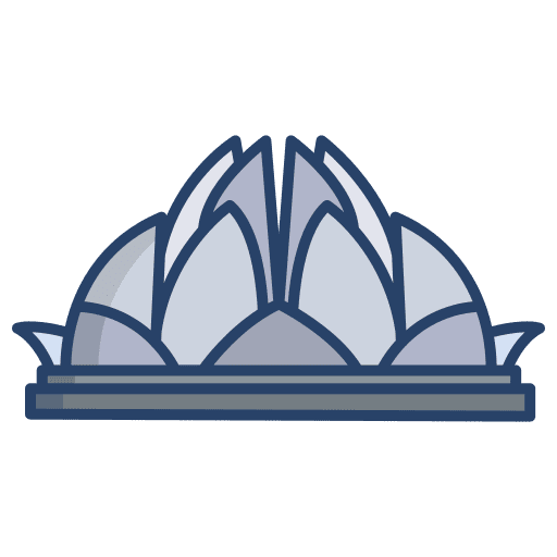 Lotus temple landmark lotus temple india icon