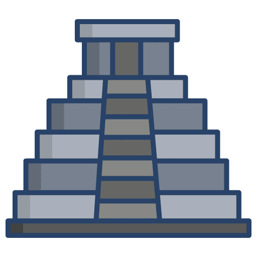Maya pyramid architecture and city mexico maya pyramid icon