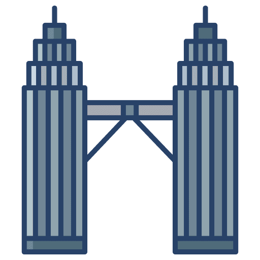 Petronas twin tower landmark architectonic monument icon