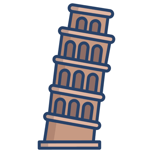 Pisa tower monuments pisa tower europe icon