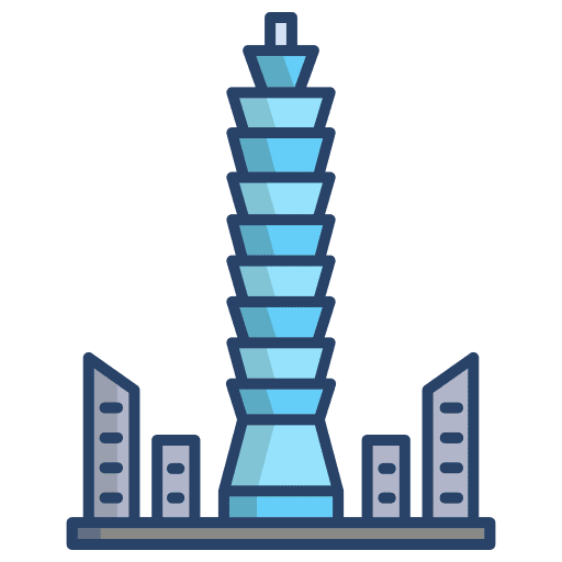 Taipei 101 taiwan landmark building icon