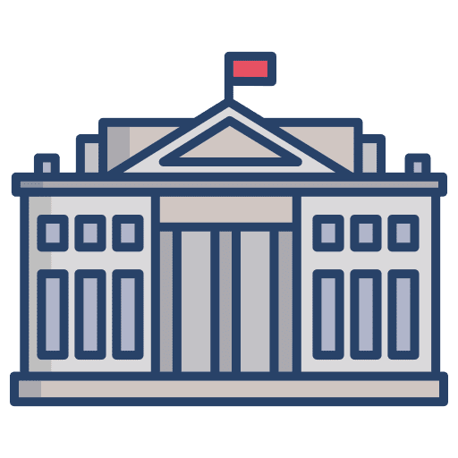 White house building country architecture and city icon