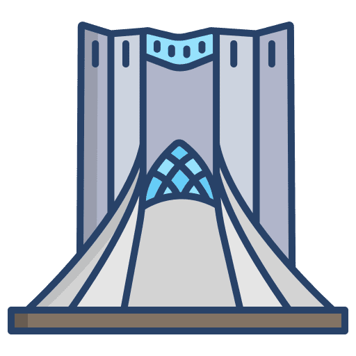 Azadi iran travel monument icon